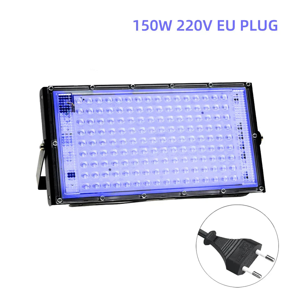 DecorBites™ 100W LED UV Blacklight for Halloween Xmas Dance Parties