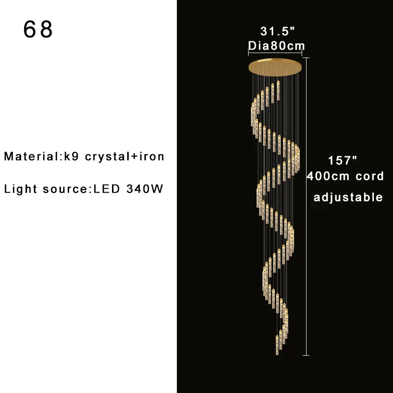 DecorBites™ High-ceiling Room Pendant Lights Adjustable Luxury Fixture