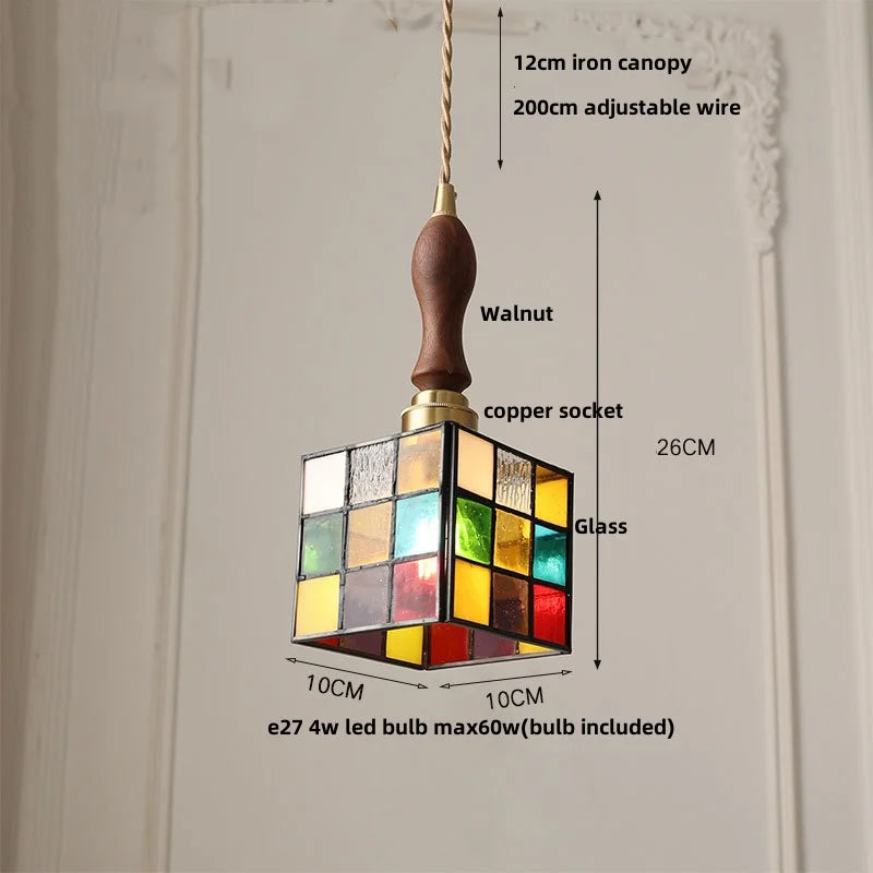 DecorBites™ Copper Knob Switch LED Pendant Lamp, Adjustable Glass Dining Room Lighting
