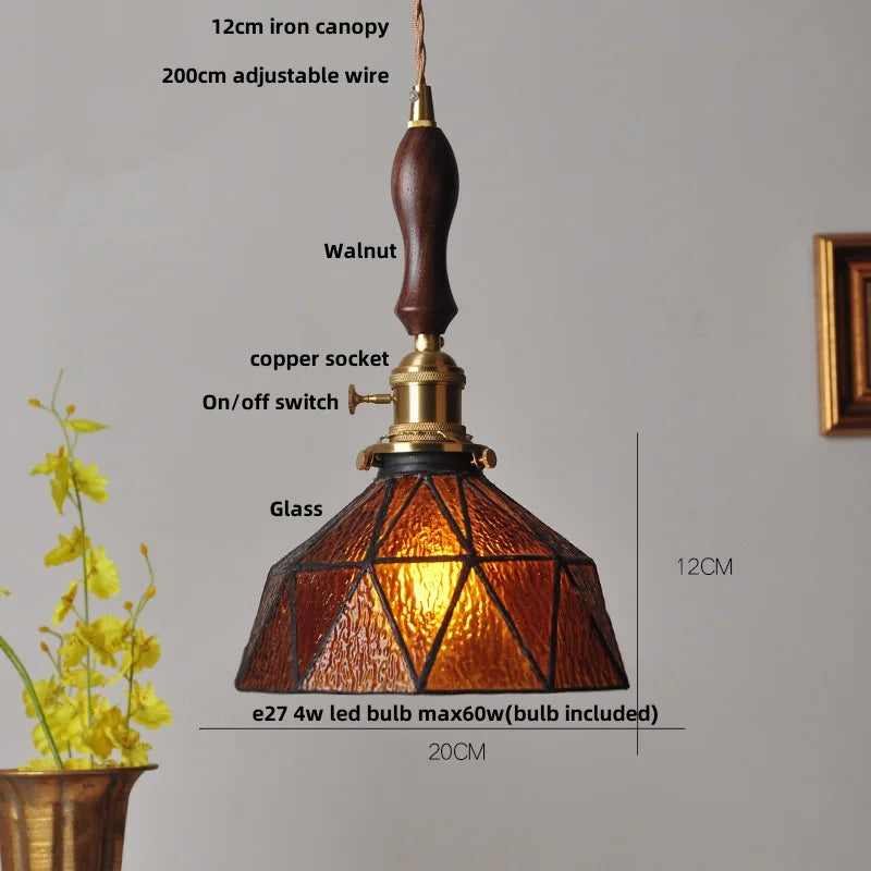 DecorBites™ Blue Glass LED Pendant Light Fixture - Nordic Modern Hang Lamp