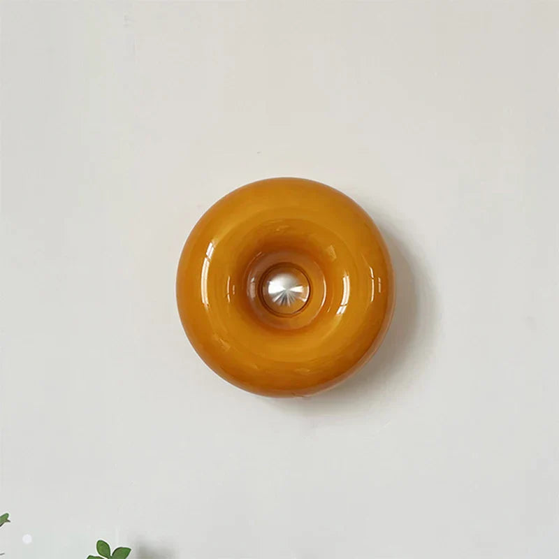 DecorBites™ Bauhaus Orange Glass Table Lamp