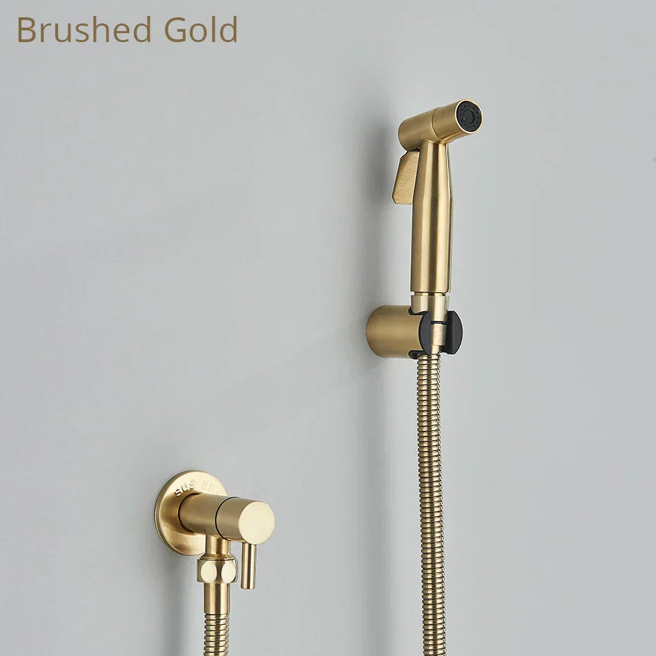 DecorBites™ Brass Bidet Faucet Single Cold Water Toilet Handle Jet Sprayer Mixer
