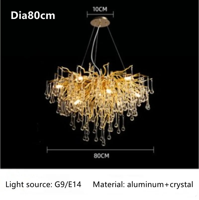 DecorBites™ Crystal Ceiling Chandelier: Modern Luxury for Living, Dining, Bedroom, Hotel, Hall, Home Decor