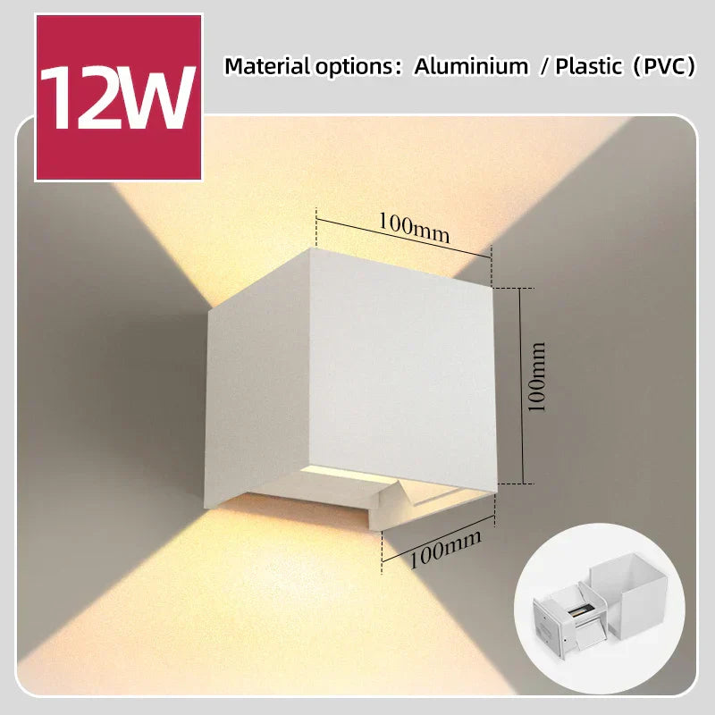 DecorBites™ Courtyard LED Wall Light: Outdoor Porch Garden Bedroom Decorative Lighting Fixtures