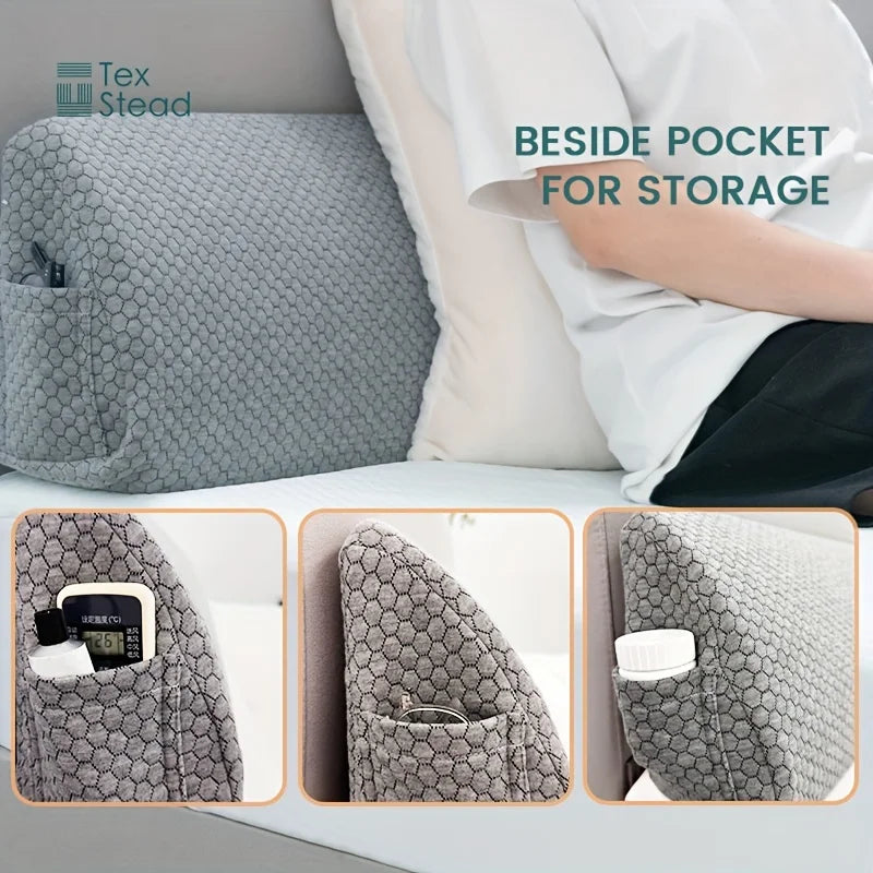 DecorBites™ Headboard Pillow Wedge for Mattress Gap Filler and Comfort - Bed Support