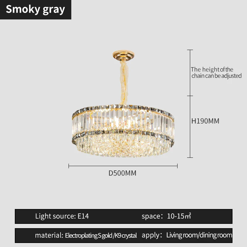 DecorBites™ Crystal Chandelier: Elegant Modern Lighting for Living Room, Bedroom, and Restaurant.