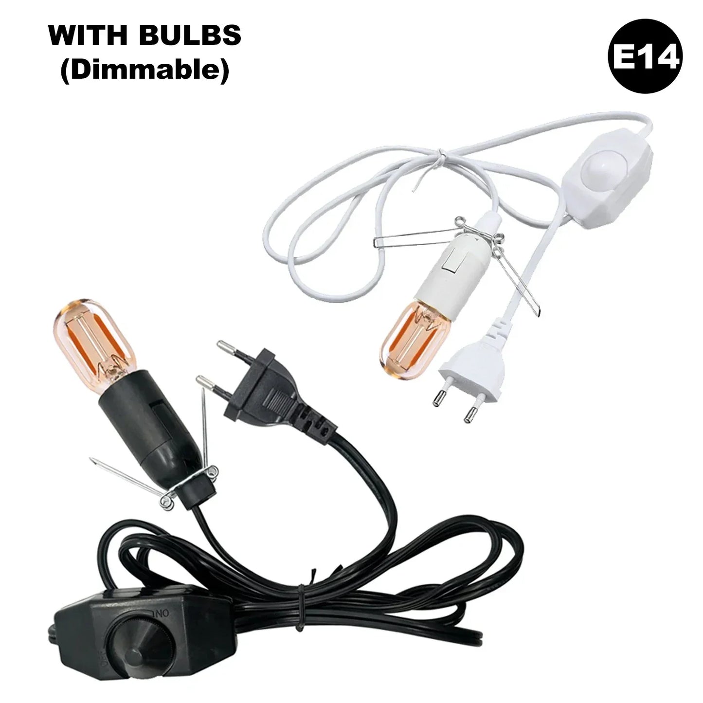 DecorBites™ Decorative Lamp Cord with Dimmer Switch and E14 E27 Socket