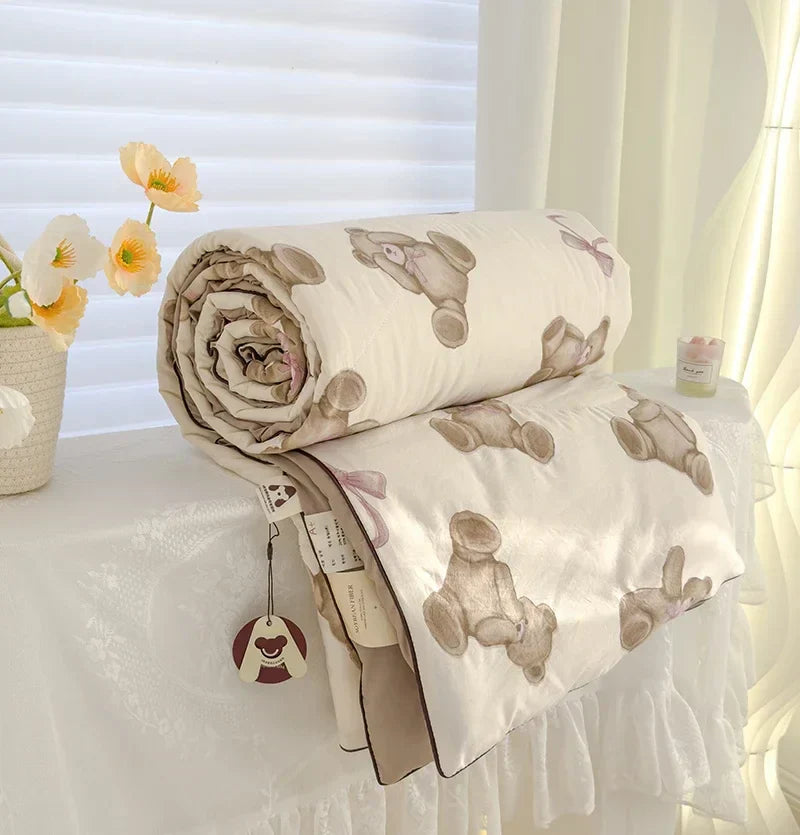 DecorBites™ Breathable Double Gauze Queen Quilt with Soya Fibre Filling