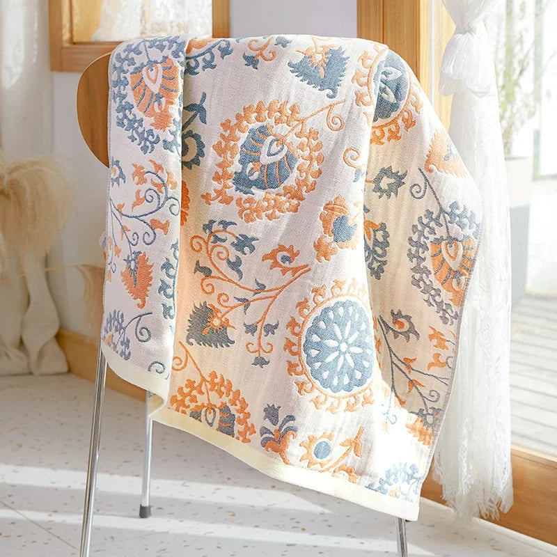 DecorBites™ Cotton Gauze Bath Towel - Large Cartoon Towel 70x140cm