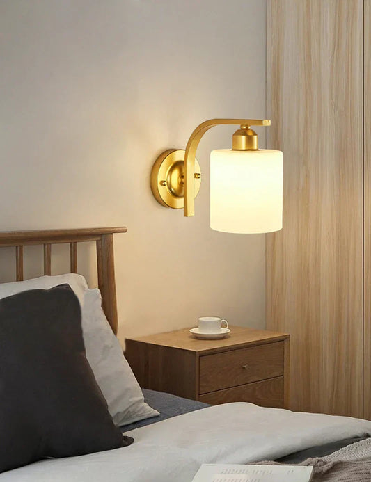 DecorBites™ Iron Wall Lamp with Glass Ball, Elegant Sconce Light for Home Stairs and Reading