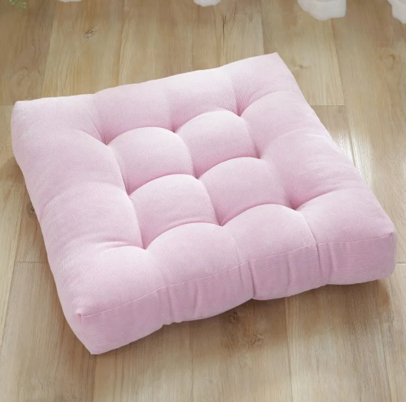 DecorBites™ Corduroy Floor Seat Cushion Pad for Adults – Large, Soft Square Pouf for Comfort