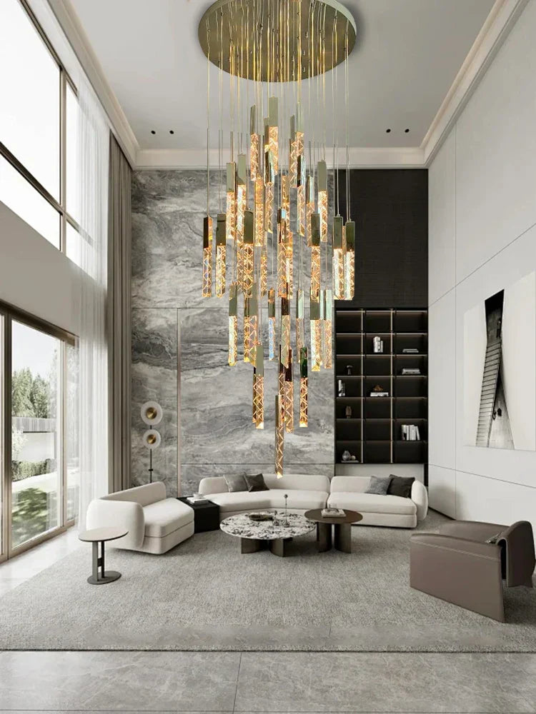 DecorBites™ Crystal Ceiling Pendant Lights - Adjustable, Elegant, Circular Design