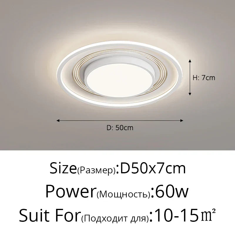 DecorBites™ LED Ceiling Light with Remote Dimming for Modern Nordic Home Decor