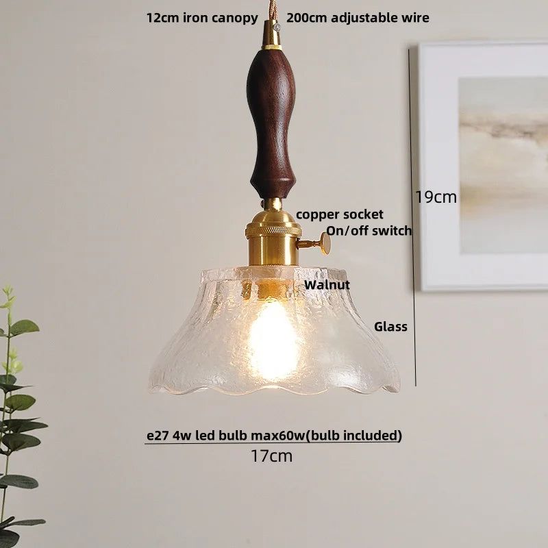 DecorBites™ Green Glass Adjustable LED Pendant Lamp - Modern Nordic Hanging Light