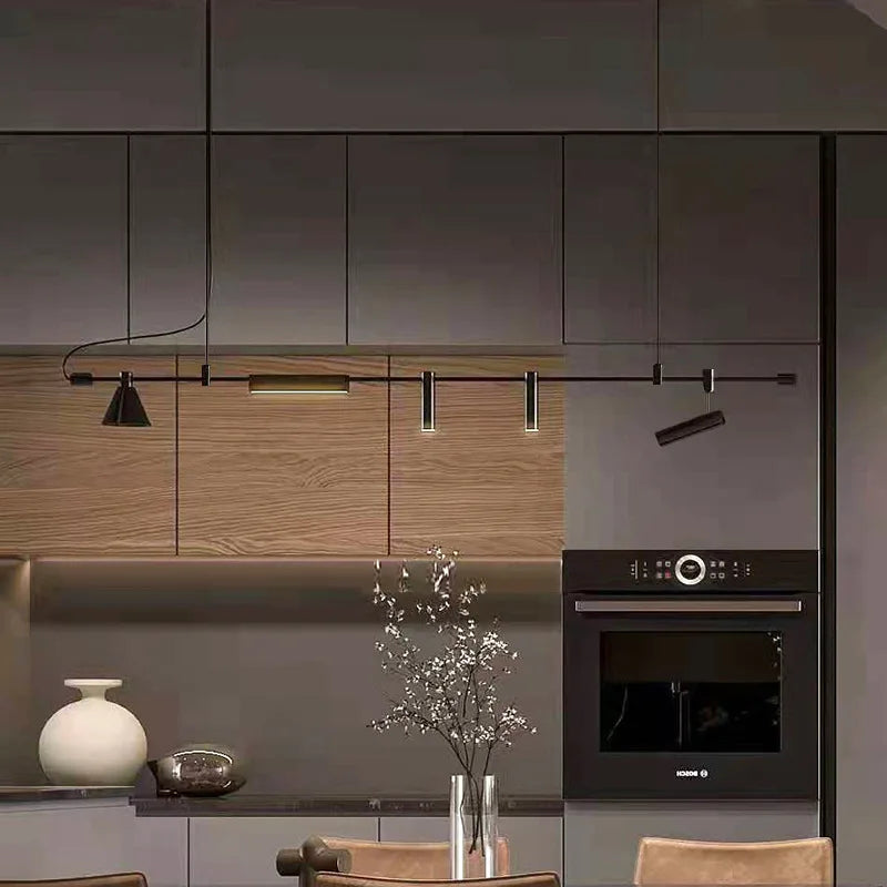 DecorBites™ Black Nordic Designer Chandelier for Dining Room & Kitchen, Minimalist Home Decor Lighting