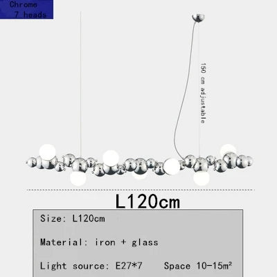 DecorBites™ LED Caterpillar Chandelier: Stylish Long Pendant Lamp for Living Room, Restaurant, Hotel