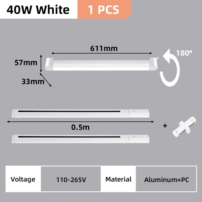 DecorBites™ LED Track Light Set for Home Decor - Modern Chandelier Lamp with Rail System