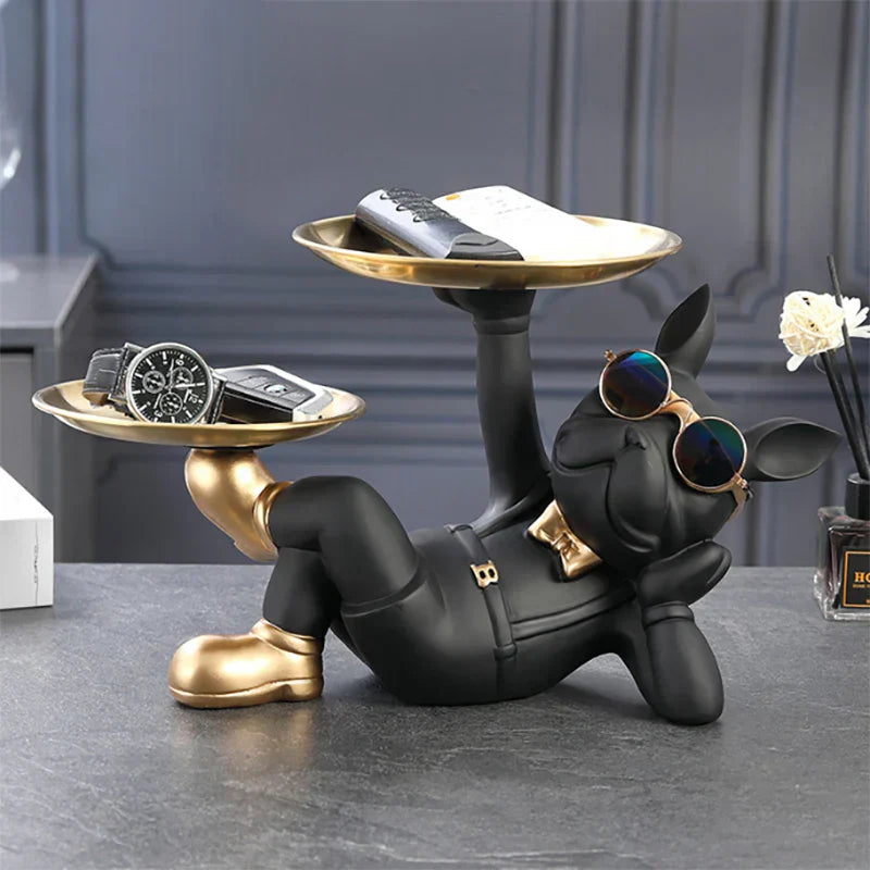 DecorBites™ Bulldog Animal Figurine: Cool Dog Statue for Stylish Home Decor
