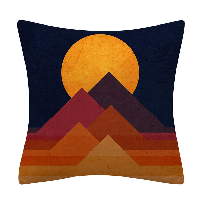 DecorBites™ Geometry Pattern Cushion Cover Polyester Cotton Sofa Pillowcase Home Decor