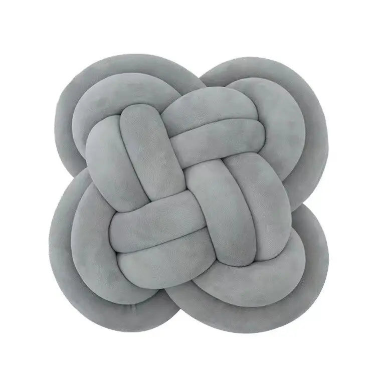 DecorBites™ Knot Pillow Ball Xmas Decorative Throw Pillow with Soft Plush
