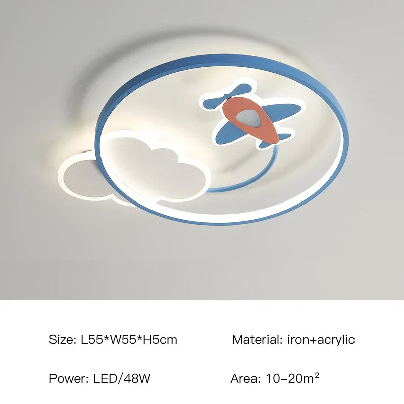 DecorBites™ Kids Room LED Ceiling Chandelier Modern Nursery Study Hanging Lamp