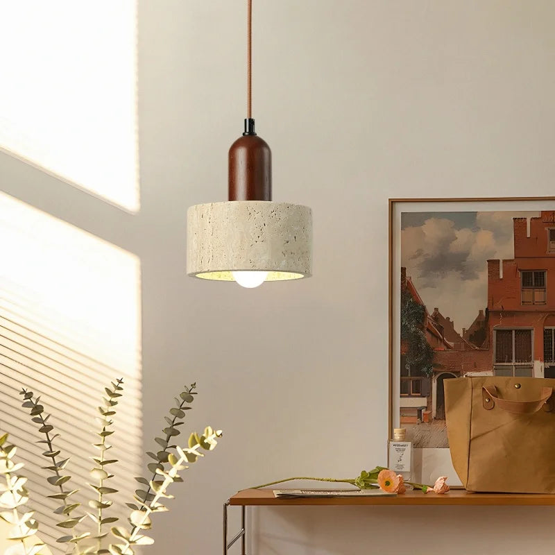 DecorBites™ LED Yellow Travertine Pendant Light Hanglampen for Kitchen Cafe Living Room