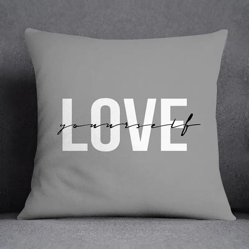DecorBites™ Geometric Floral Print Lumbar Pillow Case 45X45cm Sofa Cushion Cover