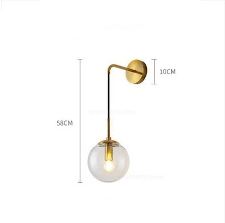 DecorBites™ Glass Ball LED Wall Light for Bedroom Decoration and Living Room Fixtures