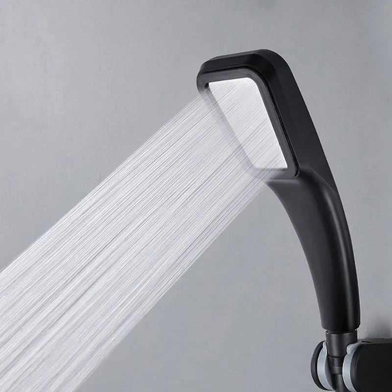 DecorBites™ 3 Color 300 Holes Rainfall Shower Head in Chrome Black White