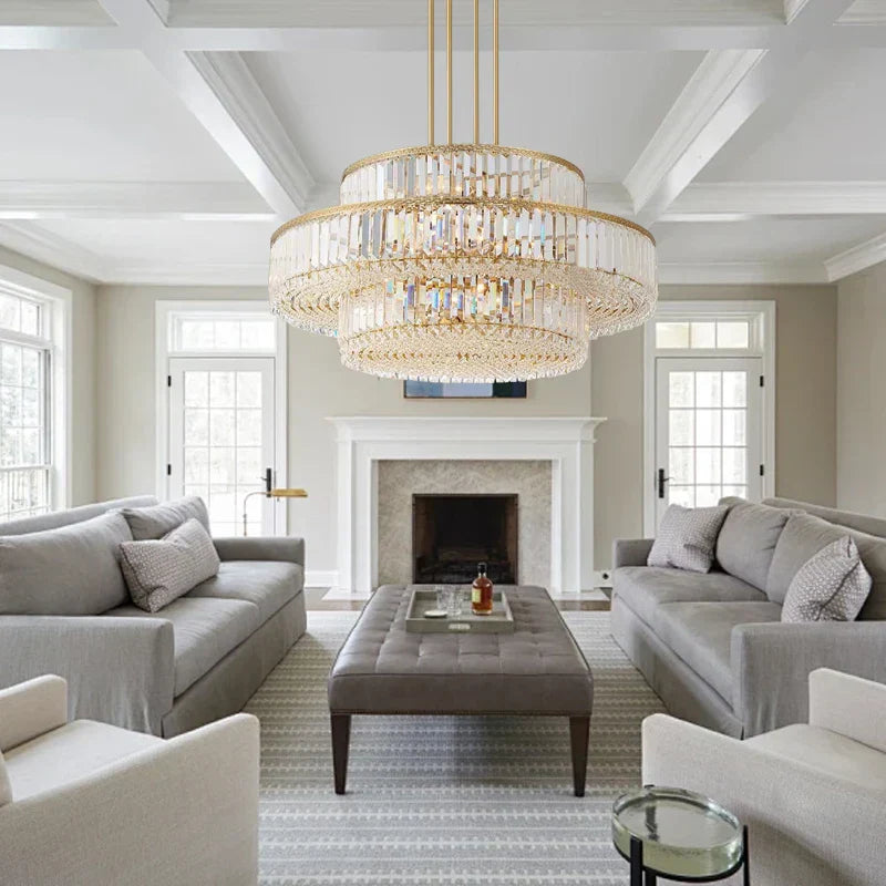 DecorBites™ Crystal Round Pendant Lights: Luxury Nordic Living Room Decoration