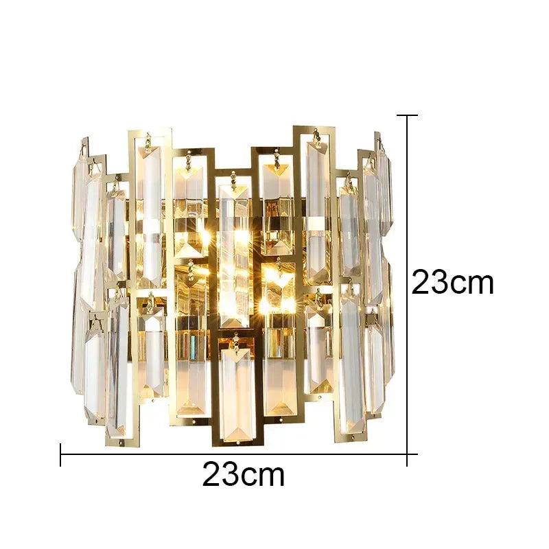 DecorBites™ Crystal LED Wall Lamp: Modern Luxury Lighting for Living Room, Bedroom, Study