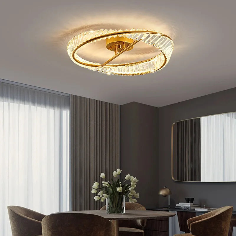 DecorBites™ Crystal LED Chandelier Ceiling Lamps - Modern Luxury Indoor Lighting Fixtures