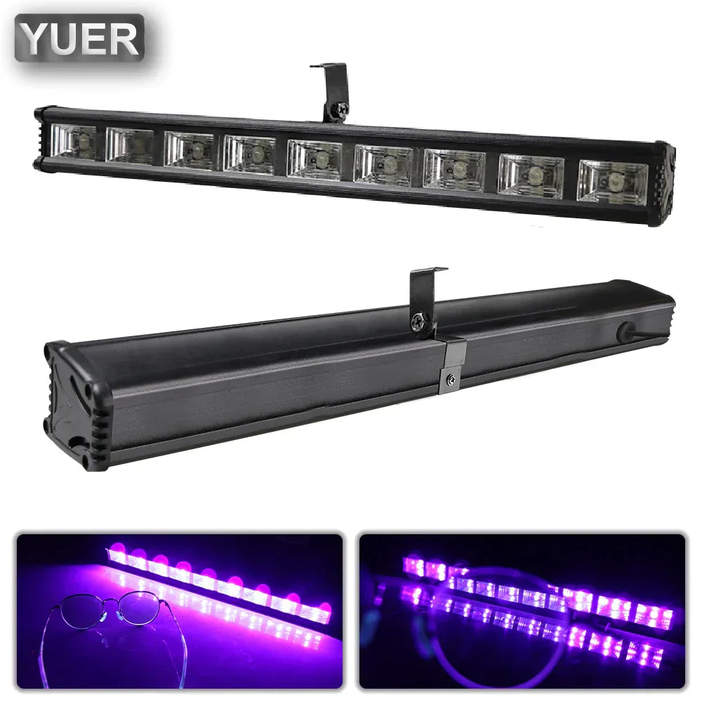 DecorBites™ 9X2w UV LED Disco Party Bar Lights for Indoor DJ, Flat Dyeing Aluminum UV Disinfection