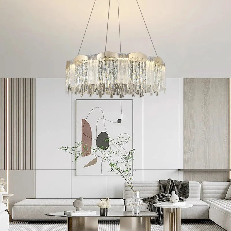 DecorBites™ Crystal Ceiling Chandelier: Modern Luxury Lighting for Living Room, Dining Room, Bedroom