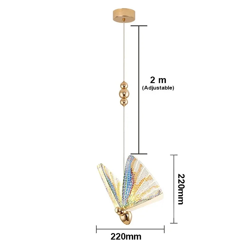 DecorBites™ Butterfly LED Chandelier Pendant Light for Modern Living and Dining Spaces