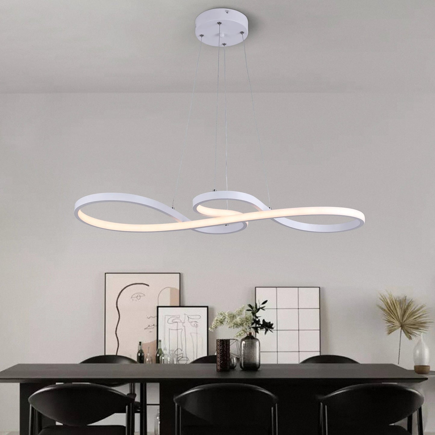 DecorBites™ Acrylic Chandelier LED Ceiling Light Minimalist Design for Dining Room
