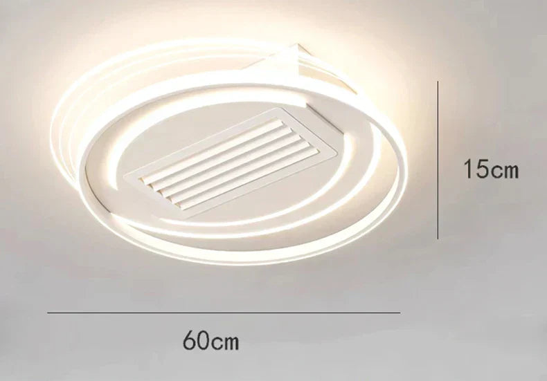 DecorBites™ Kids Bedroom Ceiling Fan with Remote Control & Light - Modern Bladeless LED Fan