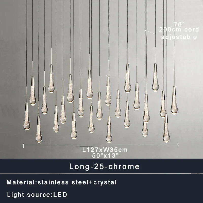 DecorBites™ Brass Crystal Ceiling Pendant Light Luxury Large Home Decor Fixture