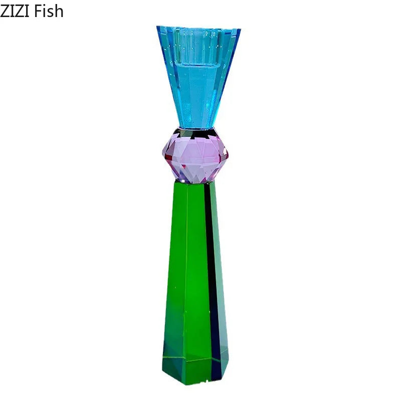 DecorBites™ Crystal Candle Holders: Romantic Candlestick & Wax Melt Burner for Modern Home Decor