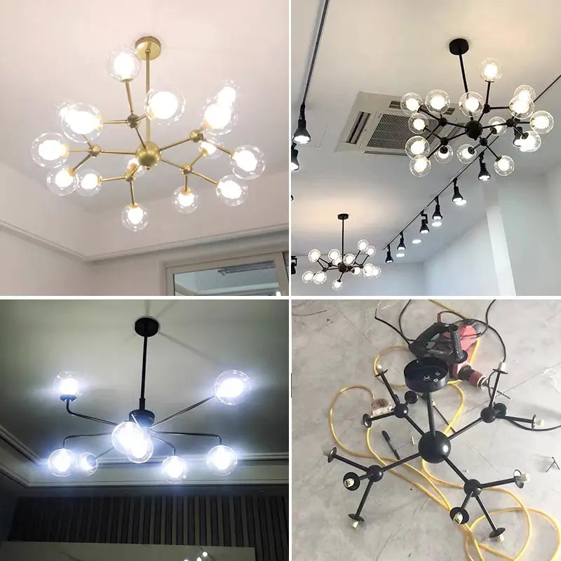 DecorBites™ Glass Ball Pendant Chandelier for Living Room Bedroom Dining Room