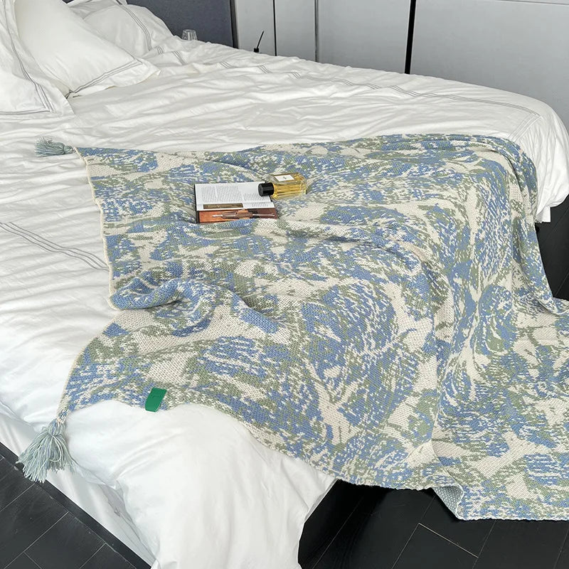 DecorBites™ Bohemian Knitted Blanket for Picnic, Office, Bedroom, Sofa, Nap - Multi Purpose Cover