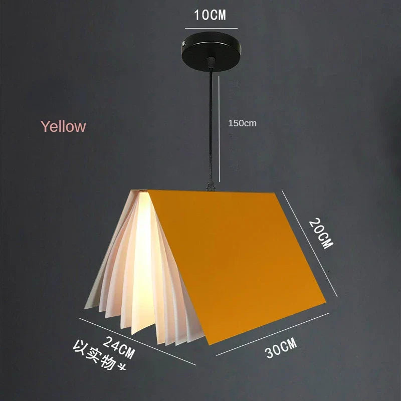 DecorBites™ Book Pendant Lamp: Nordic LED Design for Living Room, Bedroom, Indoor Lighting