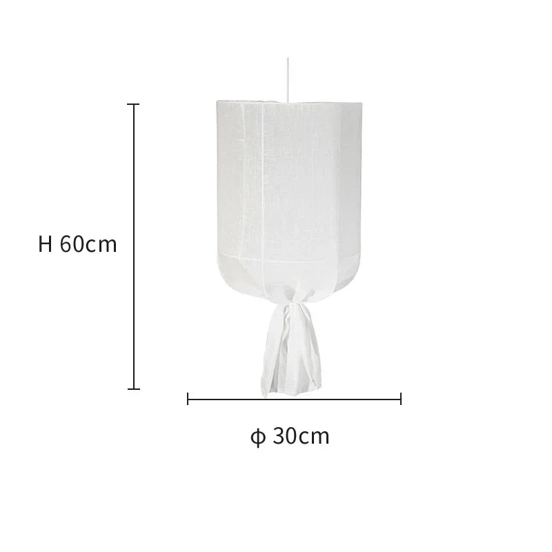 DecorBites™ Linen Cloth Pendant Light: Elegant Bohemian Fabric Chandelier for Home, Restaurant, Hotel