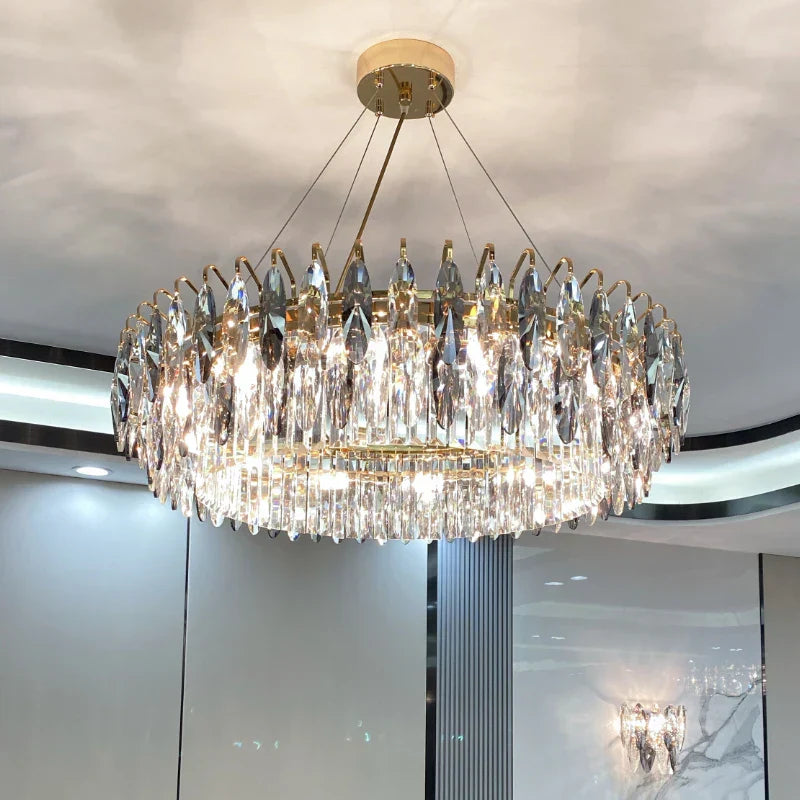 DecorBites™ Crystal Atmosphere Chandelier: Modern Luxury for Living Room, Dining Room, Bedroom