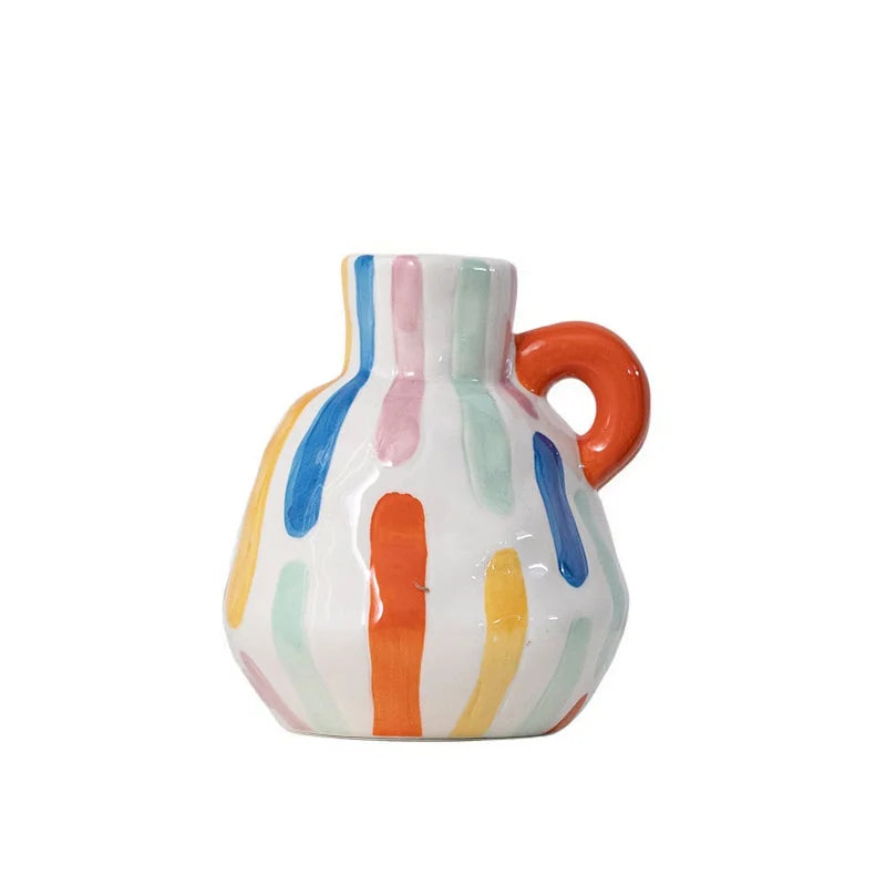 DecorBites™ Cartoon Ceramic Vase Teapot Handmade Porcelain Flowerpot Decoration Accessories