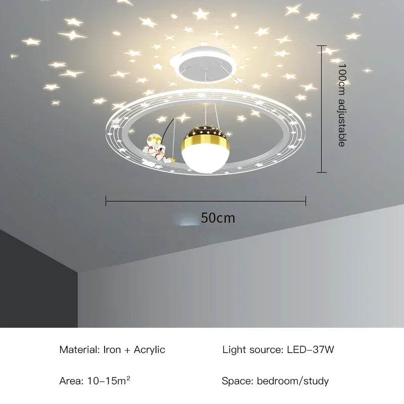 DecorBites™ LED Chandelier for Boy's Room with Remote Control and Modern Design