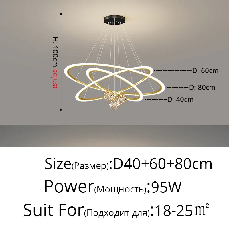 DecorBites™ LED Star Chandelier for Modern Living Room Bedroom Decor