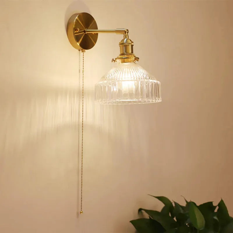 DecorBites™ Glass Shade LED Wall Lamp Switched Nordic Light for Luxury Living Room