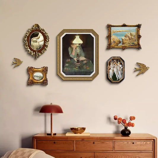 DecorBites™ French Vintage Cupid Decorative Painting Set for Living Room Wall Decor