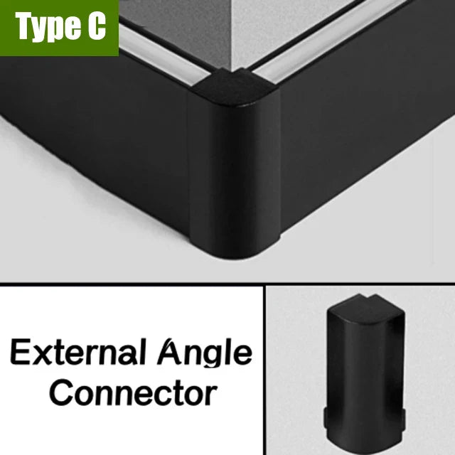 DecorBites™ 5cm LED Aluminium Profile Baseboard for Surface Mounted Linear Lighting